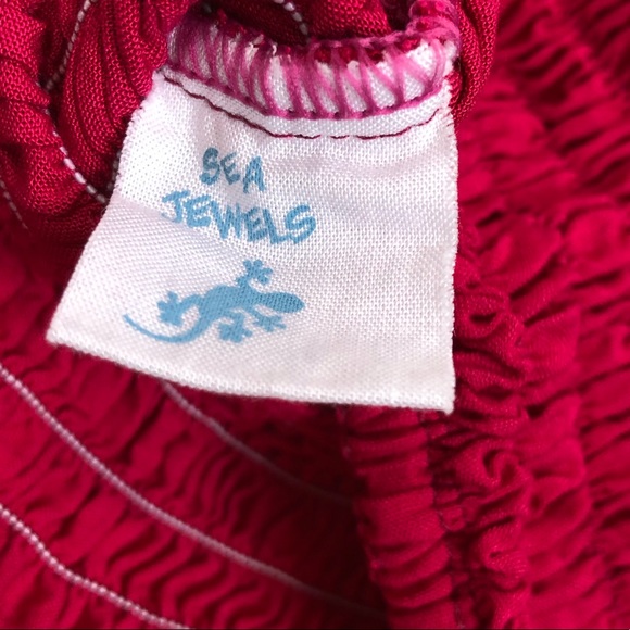 Sea Jewels Scrunch Rayon Tube Top - Picture 4 of 5